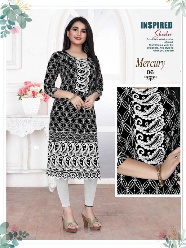 Beauty Queen Mercury 7 Rayon Ethnic Wear Designer Kurti Collection